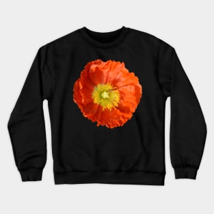 Orange Poppy Flower Crewneck Sweatshirt